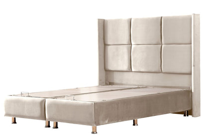 Lit Coffre RIO Velours Beige