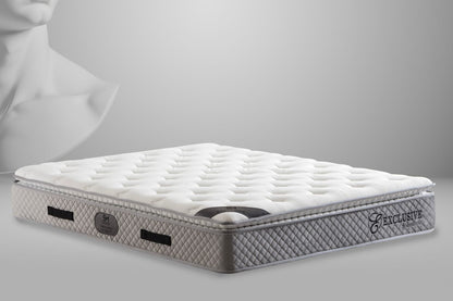 Matelas San Martino Exclusif Ressorts Gris - 32 cm avec surmatelas Intégré